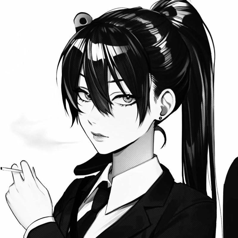 Avatar đen trắng anime đẹp mê hồn