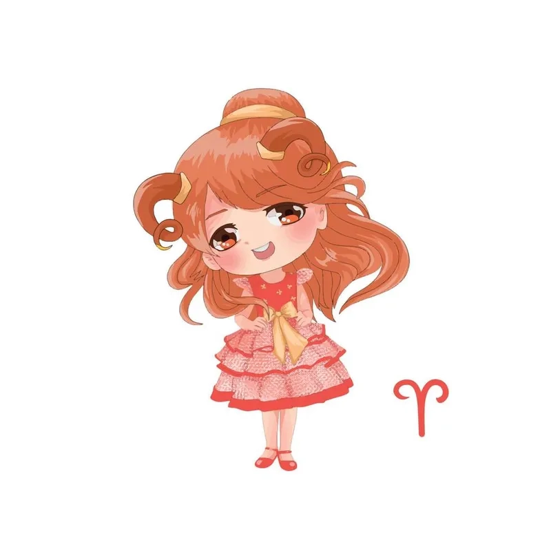Bộ sưu tập hiếm có ảnh cung bạch dương nữ chibi lung linh và đáng yêu