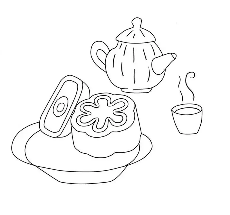 Tranh tô màu bánh trung thu cho bé giúp bé sáng tạo vui học