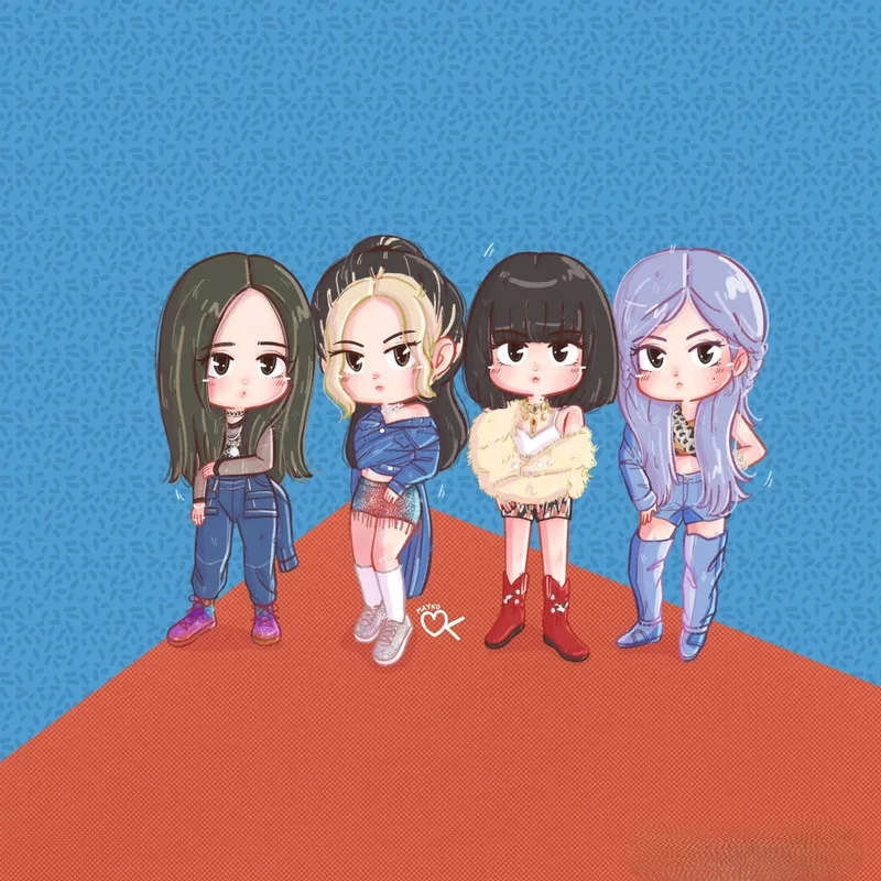 Tải ngay hình blackpink chibi cute miễn phí cho bạn