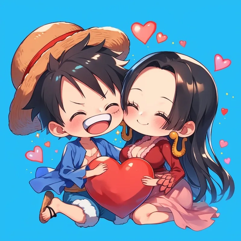 Cảm xúc ngọt ngào trong từng khung hình hình boa và luffy