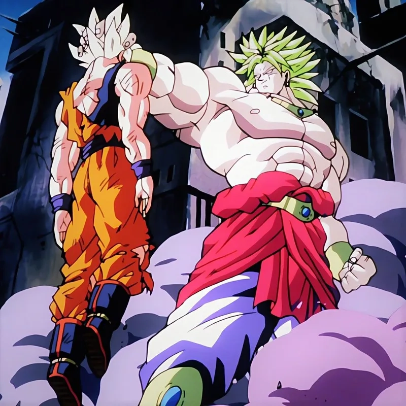 Trận chiến kinh điển giữa Broly và Goku broly vs goku