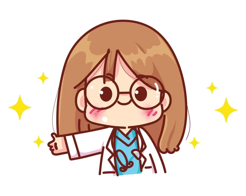 Thả hồn vào nét vẽ chibi bác sĩ nữ đầy duyên dáng và dễ thương