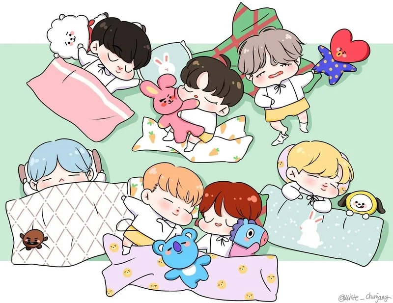 Chiêm ngưỡng bộ hình chibi bts độc quyền cực hot