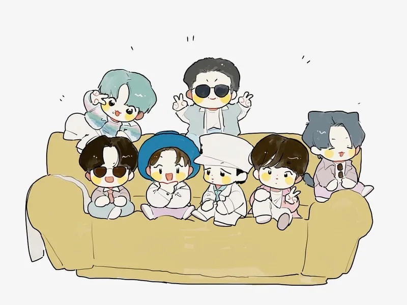 Top xu hướng anime chibi bts khiến fan mê mẩn