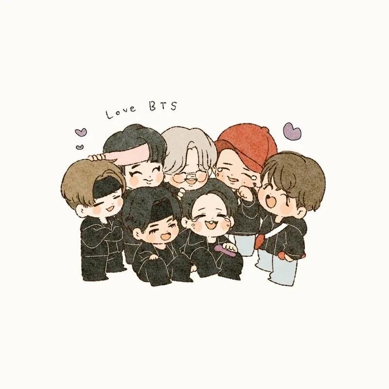 Sở hữu bộ ảnh bts chibi hd chất lượng siêu nét