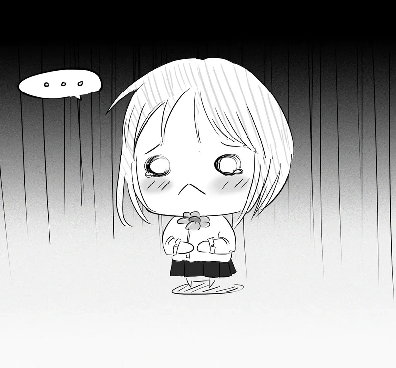 Nỗi buồn trong từng ánh mắt của hình chibi buồn khóc thật khó quên