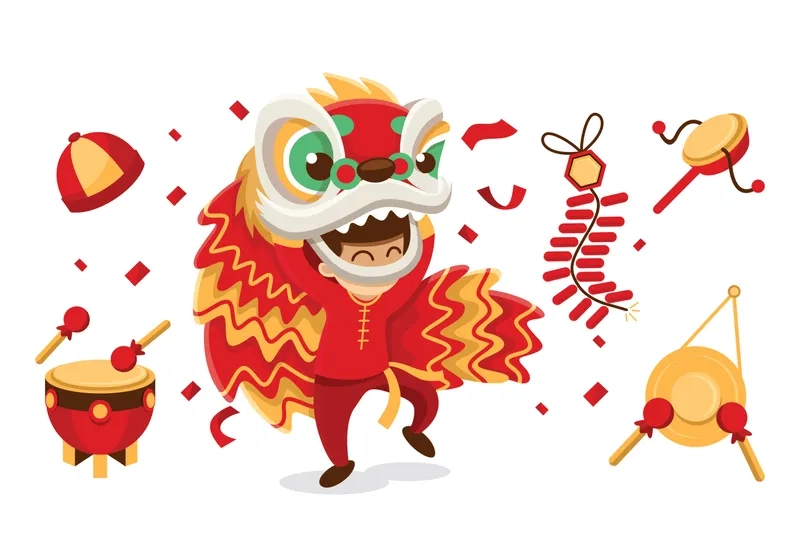 Không khí náo nhiệt với chibi lễ hội múa lân rộn ràng đầu năm