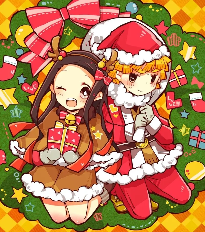 Những ảnh anime chibi noel cực chill cho fan anime chính hiệu