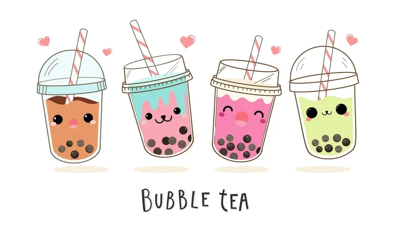 Trang trí điện thoại với chibi hình trà sữa cute siêu dễ thương và độc lạ