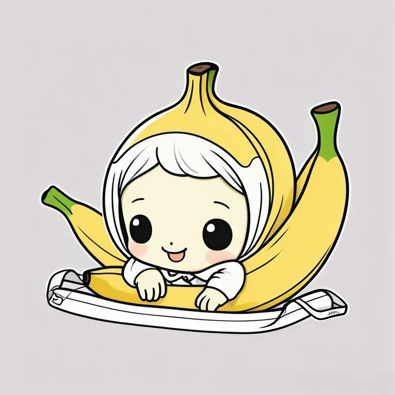 Tải ngay hình trái chuối chibi dễ thương làm avatar cực xinh