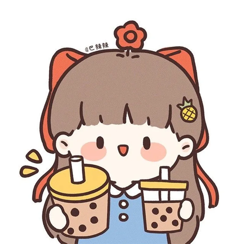 Ngắm hình ảnh chibi uống trà sữa khiến ai cũng tan chảy