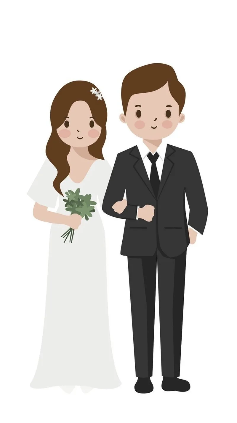 Chia sẻ ngay cô dâu chú rể chibi png chất lượng cao cực nét