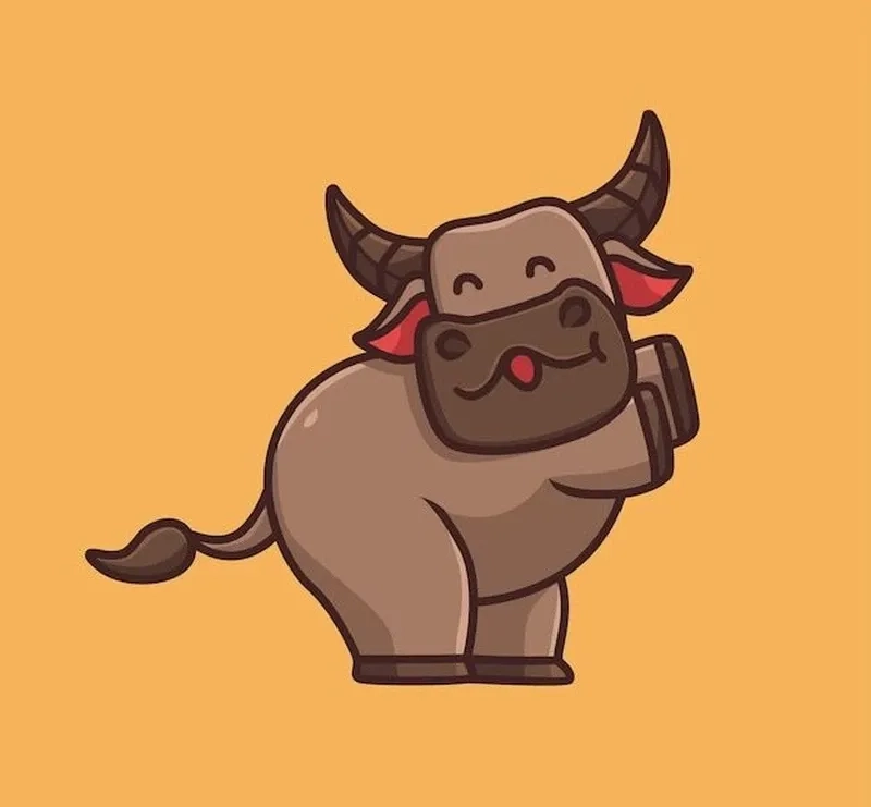 Top mẫu trâu chibi cute khiến bạn cười không ngớt