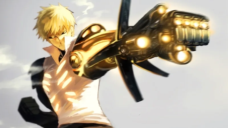Fan ngắm nhìn Genos trong one punch man genos