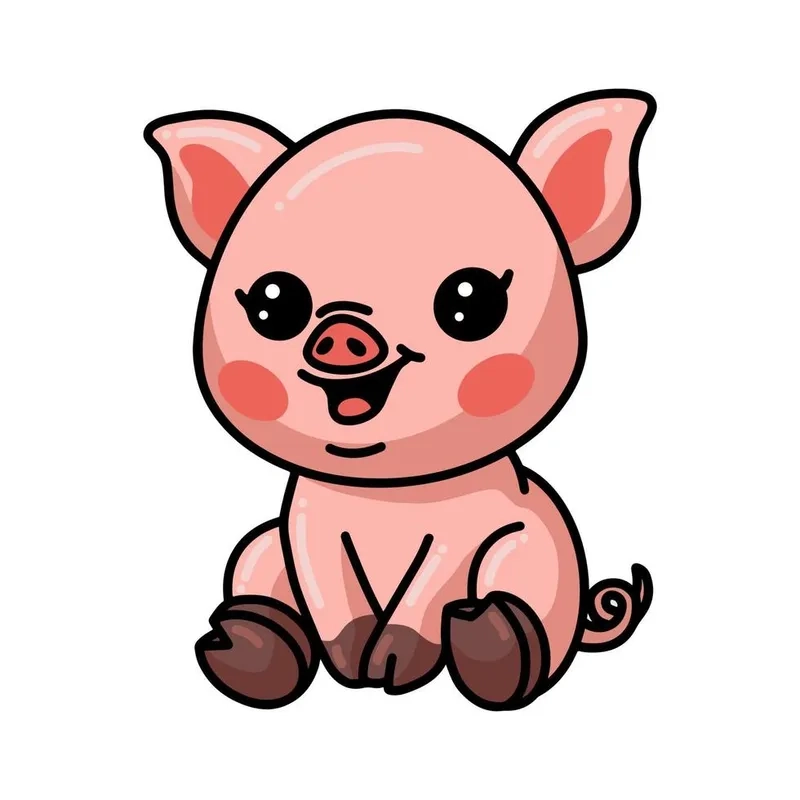 Chia sẻ bộ ảnh heo dễ thương chibi độc lạ đáng yêu
