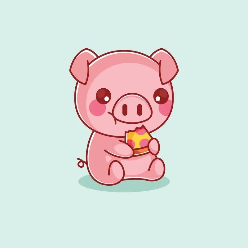 Tải ngay hình heo chibi độc đáo đầy màu sắc