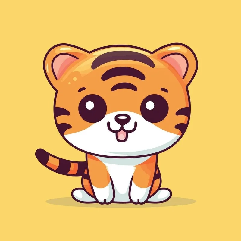 Ngập tràn dễ thương với hình con hổ chibi siêu cute