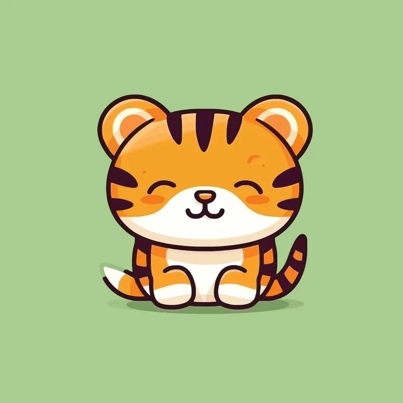 Trọn bộ hình con hổ chibi cute cực dễ thương để tải ngay