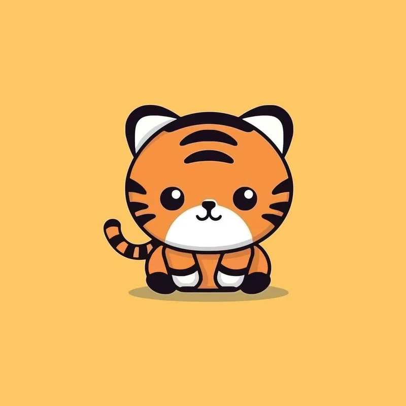 Tải miễn phí hình nền hổ chibi cực đẹp cho điện thoại và máy tính