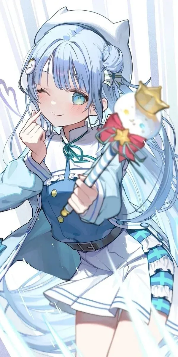 Hình ảnh anime girl dễ thương cười tươi và nụ cười tỏa nắng rạng rỡ