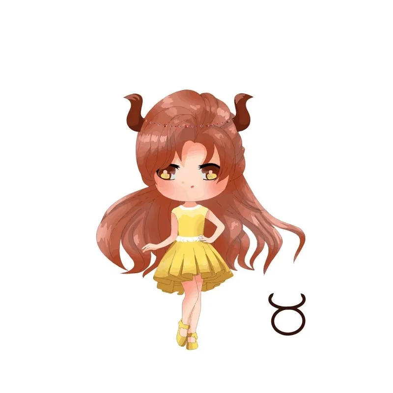 Hình vẽ chibi cung kim ngưu cute hết nấc dành cho fan hoàng đạo
