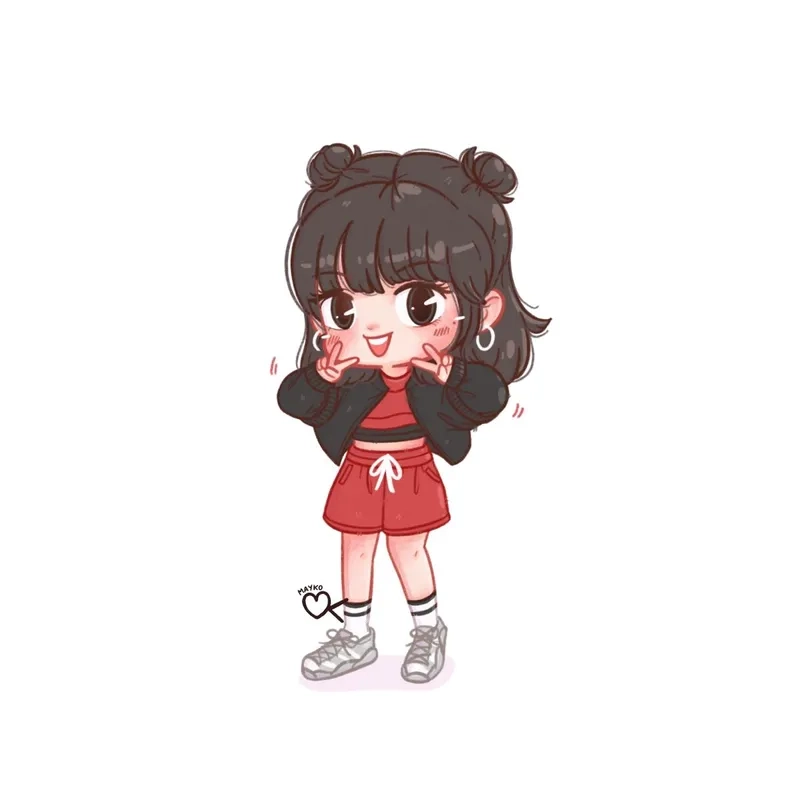 Bộ sưu tập chibi lisa blackpink cực ngầu cực đáng yêu