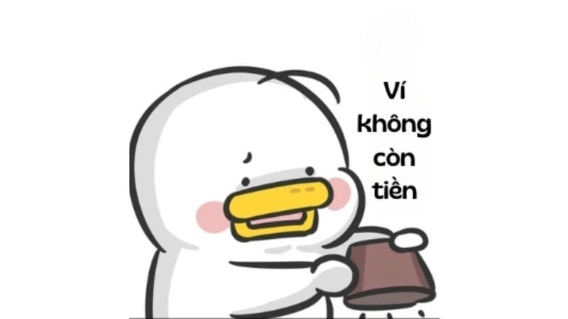 Gợi ý những bức meme hết tiền cute