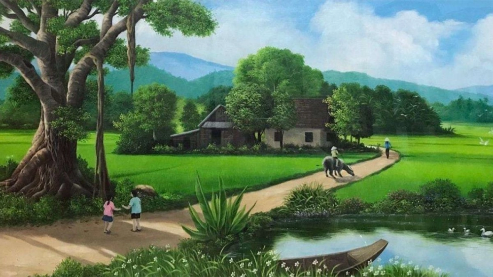 Trang trí máy tính với hình nền phong cảnh đồng quê ấn tượng