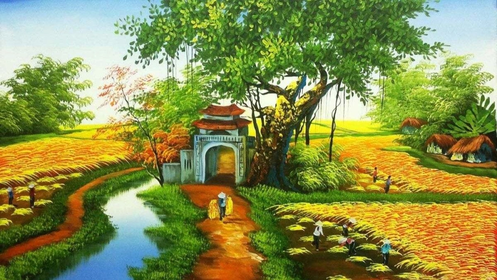 Khám phá tranh đồng quê 3d sống động như bước vào thực tế
