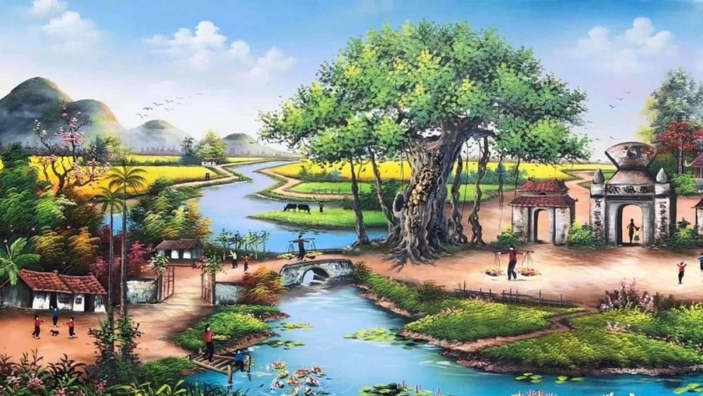 Thưởng thức ảnh phong cảnh làng quê bình yên đầy cảm hứng