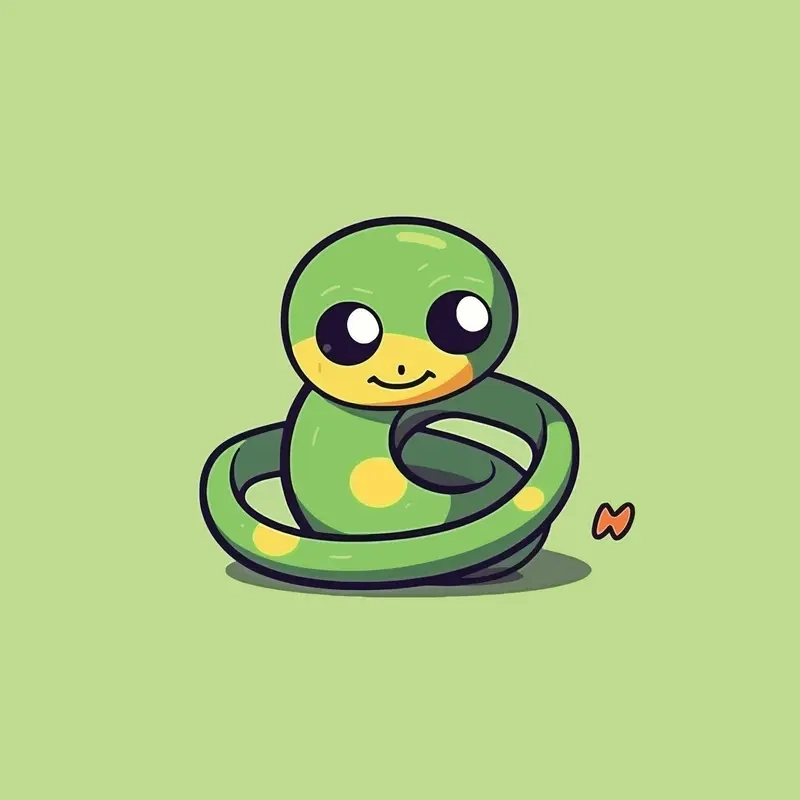 Khám phá ngay ảnh rắn chibi phong cách độc đáo và dễ thương