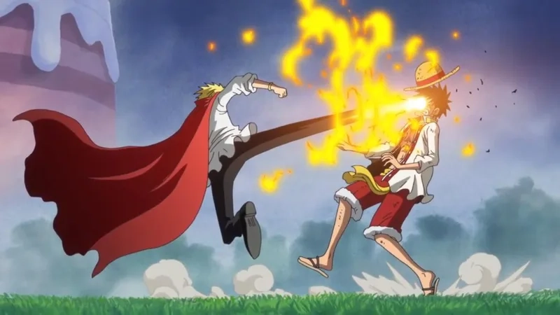 Khoảnh khắc gay cấn khi sanji đánh luffy trên tàu Baratie