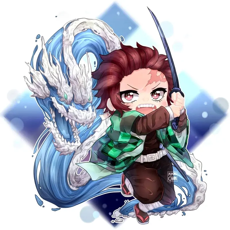 Xem ngay hình thanh gươm diệt quỷ chibi cực ngầu cực cute