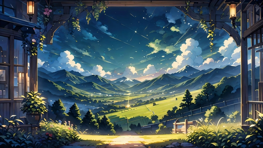 Cảm nhận ảnh phong cảnh anime buồn nhẹ nhàng và sâu lắng