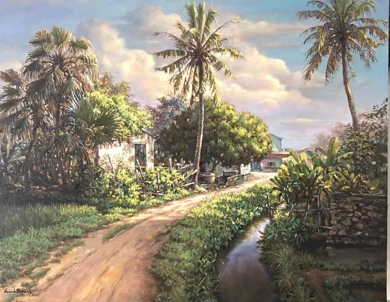 Chiêm ngưỡng tranh phong cảnh đẹp về biển xanh biếc và thanh bình