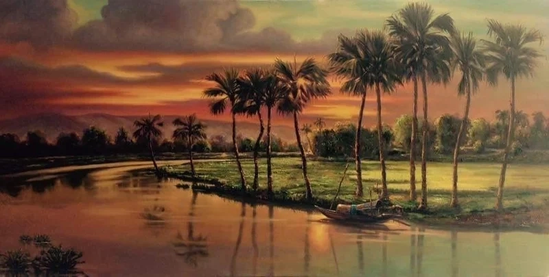 Thả hồn vào tranh đồng quê đẹp êm dịu và thanh tĩnh