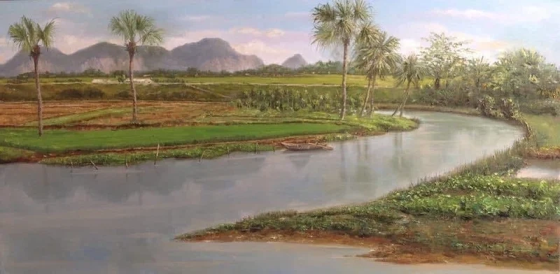 Khám phá tranh làng quê đẹp nhẹ nhàng và gần gũi