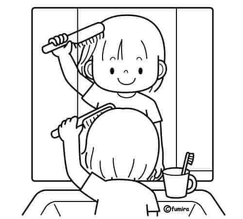 Tranh tô màu cái gương là như thế nào