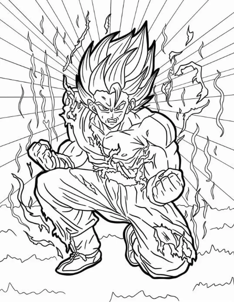 Bộ sưu tập goku tô màu giúp bé rèn luyện khả năng sáng tạo