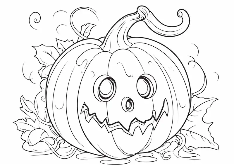 Cả nhà cùng vui với tranh halloween tô màu