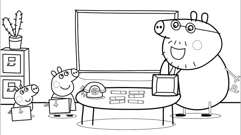 Khám phá niềm vui với tranh tô màu Peppa Pig sinh động