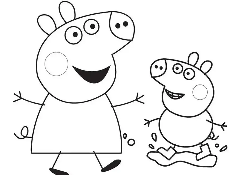 Khám phá tranh tô màu heo Peppa sinh động và thú vị