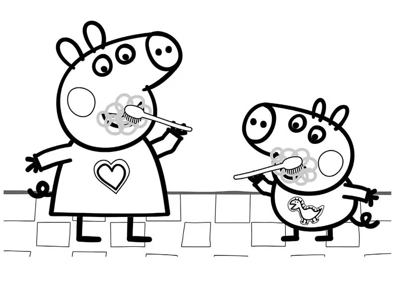 Cùng bé tô màu tranh tô màu gia đình Peppa đáng yêu