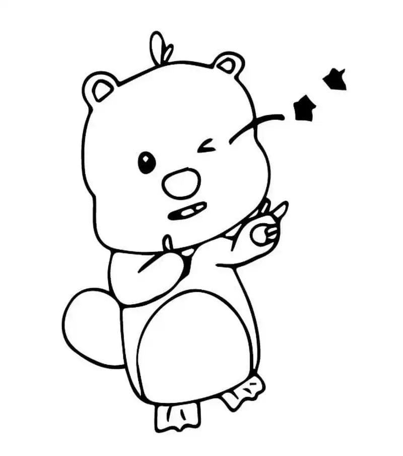 Bé yêu thích tranh tô màu Loopy và Capybara ngộ nghĩnh