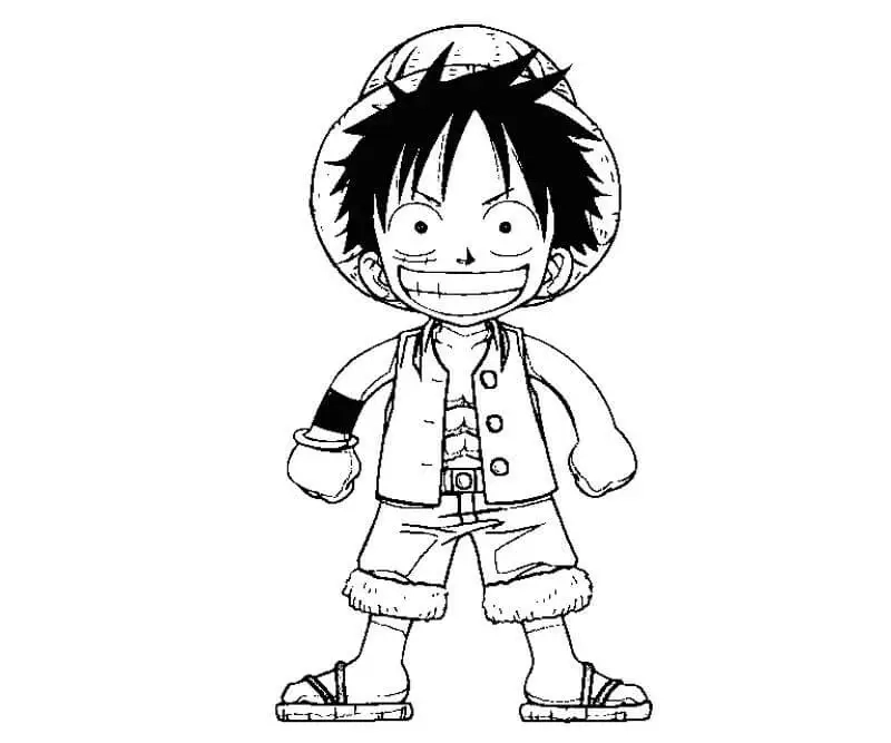 Tải và in tranh tô màu luffy miễn phí cho bé yêu sáng tạo