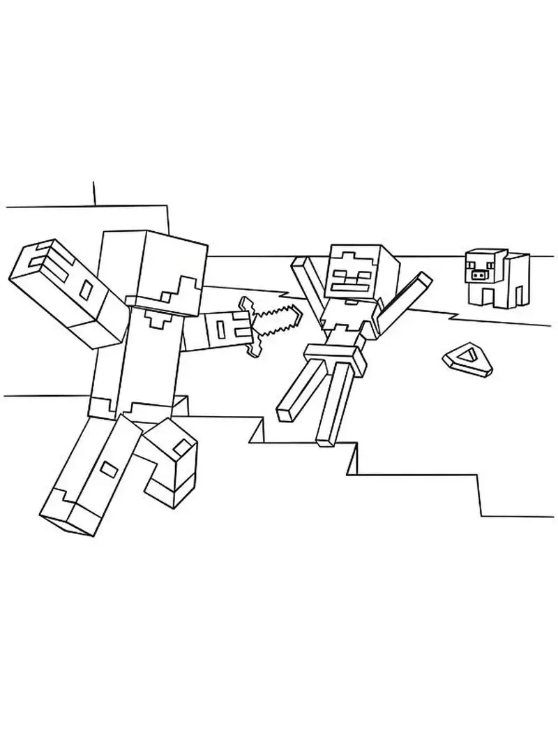 Trải nghiệm ma mị cùng tranh tô màu minecraft enderman