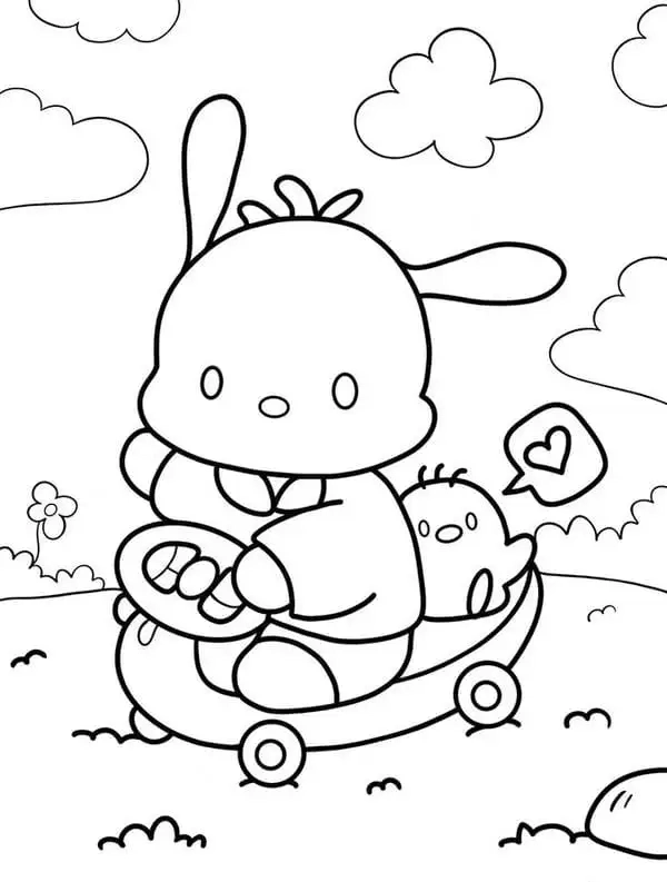 Thử thách kỹ năng qua tranh tô màu pochacco phức tạp