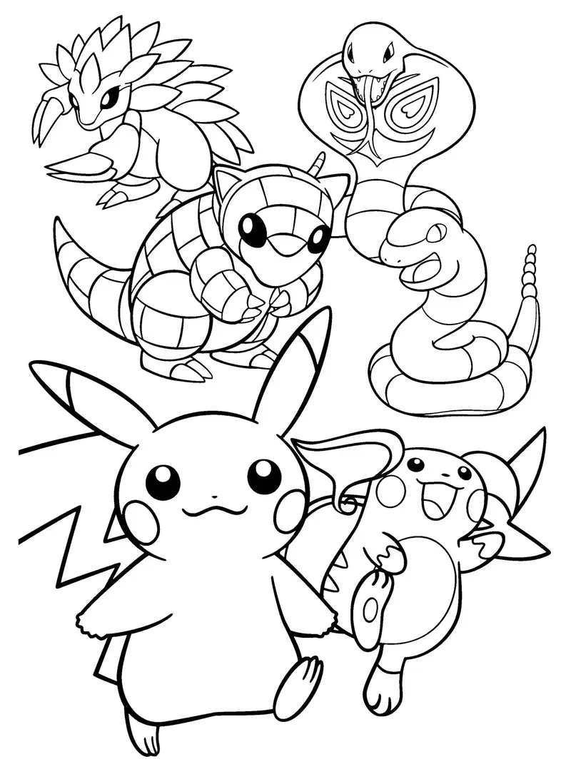 Chạm vào huyền thoại qua hình tô màu pokemon huyền thoại mega