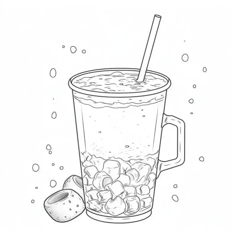 Thỏa sức vui chơi với hình trà sữa tô màu sinh động